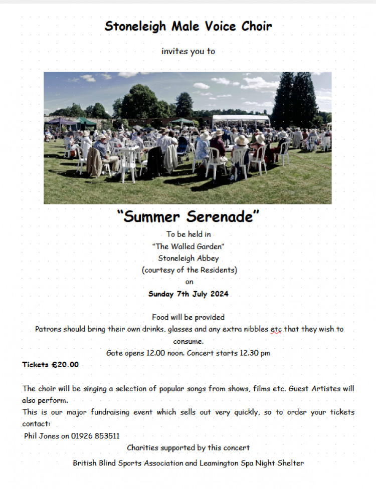 Stoneleigh Male Voice Choir Summer Serenade