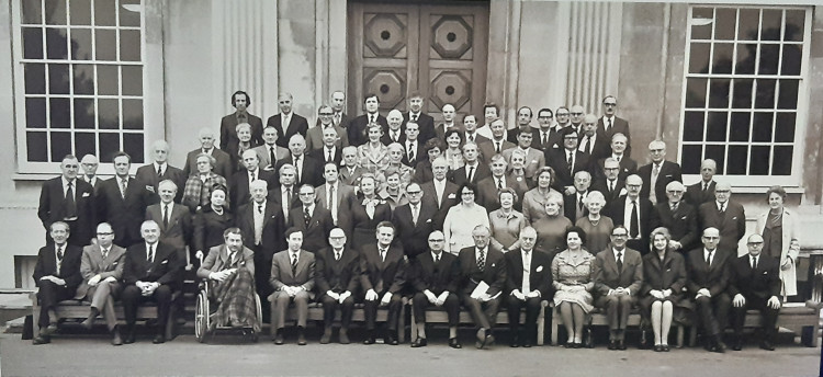 Councillors after the first meeting of Hertfordshire County Council in May 1974 (Picture from Hertfordshire Archives and Local Studies)