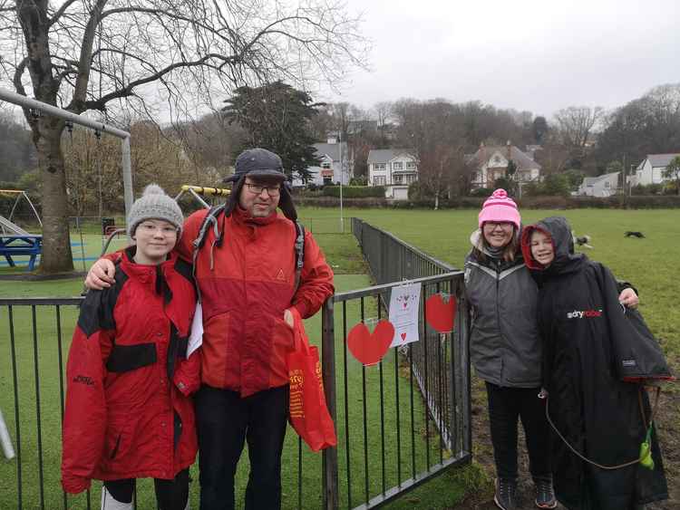 Charles Meaden with his wife, Meagan, and daughters Emily and Tess. Image: Charles Meaden