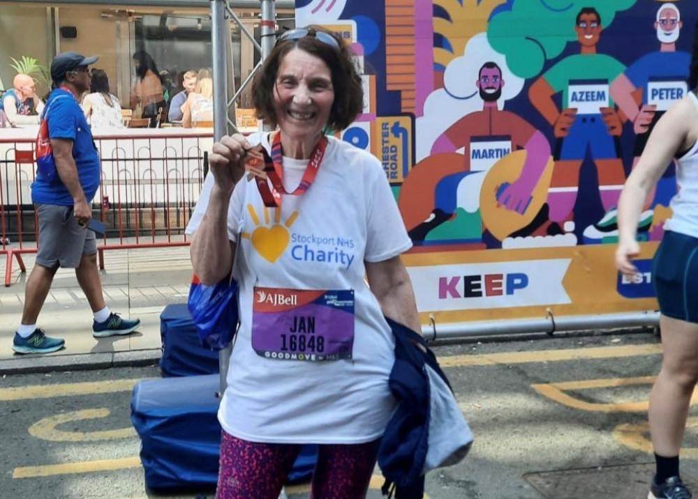 Stockport public health nurse Jan Sinclair is one of the local runners who will be taking on the Great Manchester Run in support of Stockport NHS (Image - Stockport NHSFT)