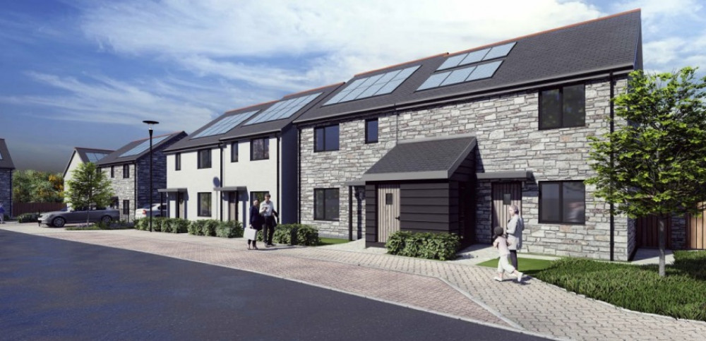 An artist impression of what some of the new homes planned for land at Higher End in St Athan could look like.