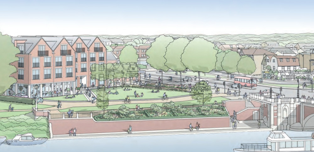 A drawing of the Jolly Boatman development viewed from across River Thames. (Photo: Alexpo)