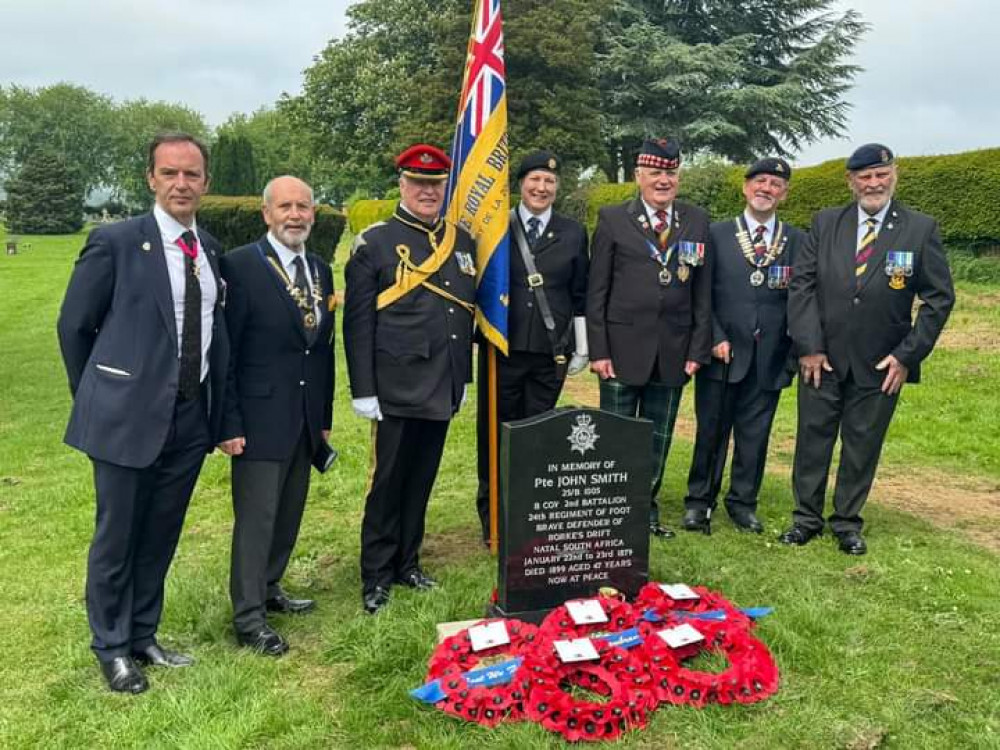 VIP visitors to the service in Ashby paid tribute to Pte John Smith. Photo: Charmaigne Allman