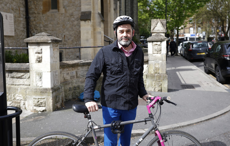 Mark Eccleston is a father of three and has lived in Ealing for the past 18 years – he is also an avid cyclist (credit: Facundo Arrizabalaga/ MyLondon).