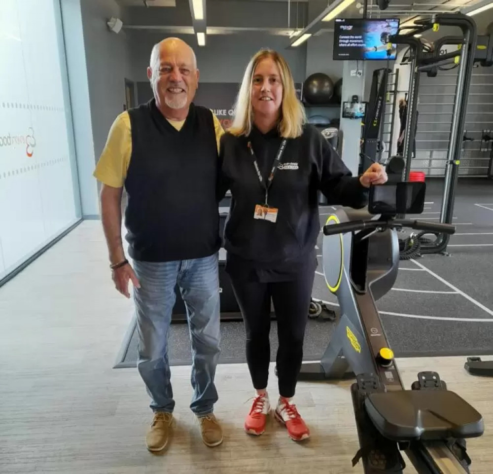 Everybody Healthy member, David Irving, alongside Specialist health advisor, Rachel Evans, at Crewe Lifestyle Centre (Everybody).