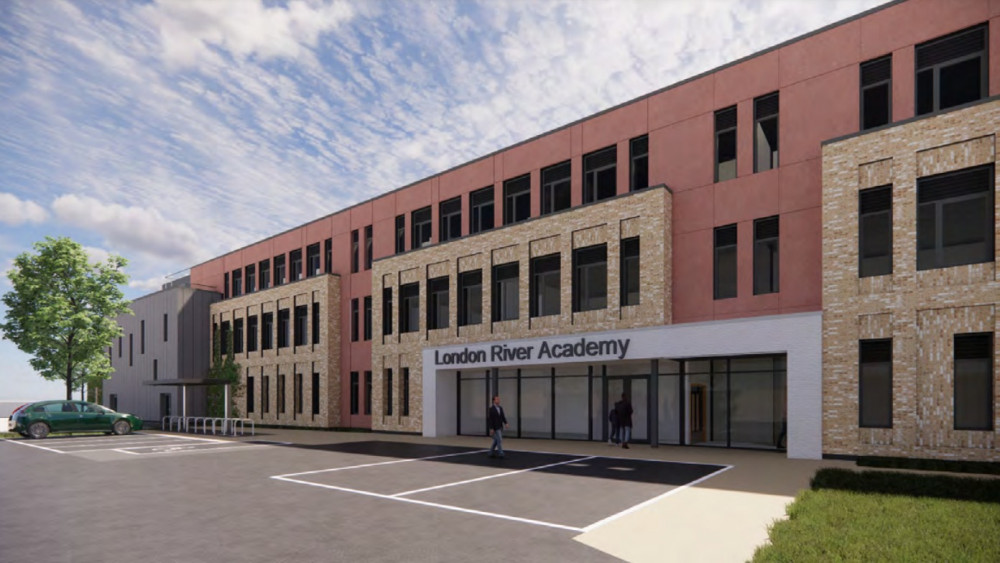 CGI of London River Academy (credit: Planning application).