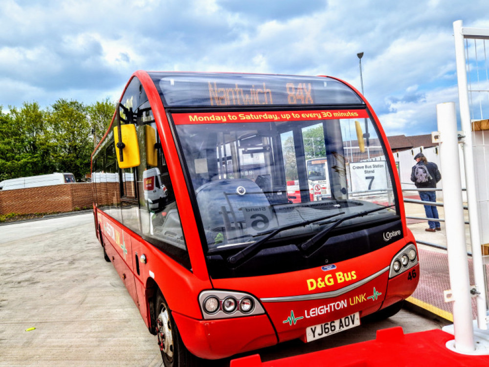 The 84X, which gets passengers between Nantwich and Crewe in just 17 minutes, will cease running on Sundays and bank holidays from 14 July (Ryan Parker).