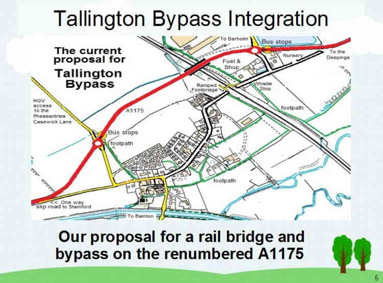 The existing planned Tallington by-pass