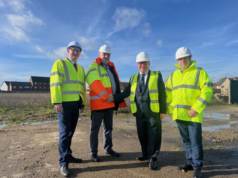 Cllr Andrew Sheldon and Cllr Tony Ball, Essex County Council, Mark Francois MP and William Wood, Associate Director of Planning.