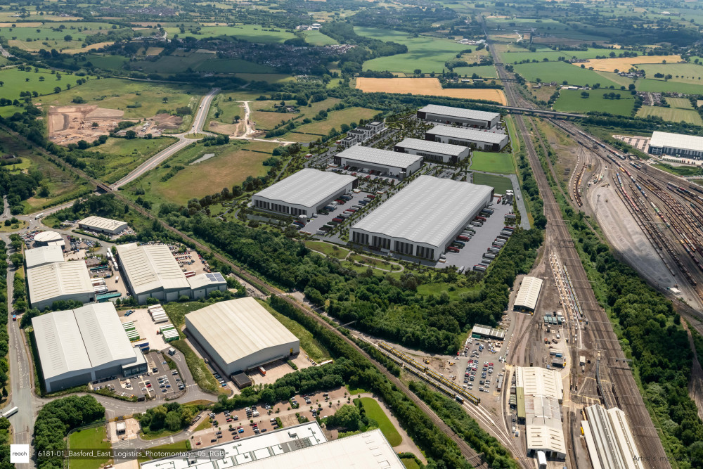 A CGI of the approved Weston M6 development in Crewe (Muse).