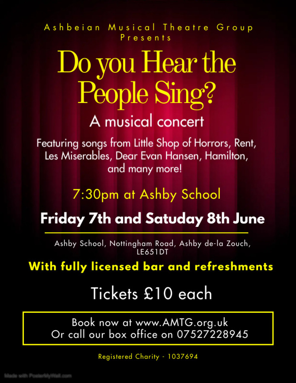 Do You Hear the People Sing at Ashby School, Nottingham Road, Ashby de la Zouch