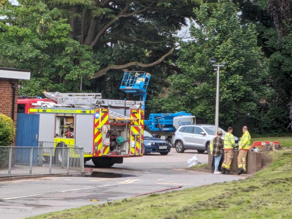 Two fire engines went to the blaze in a school kitchen today. (Photo: Nub News)