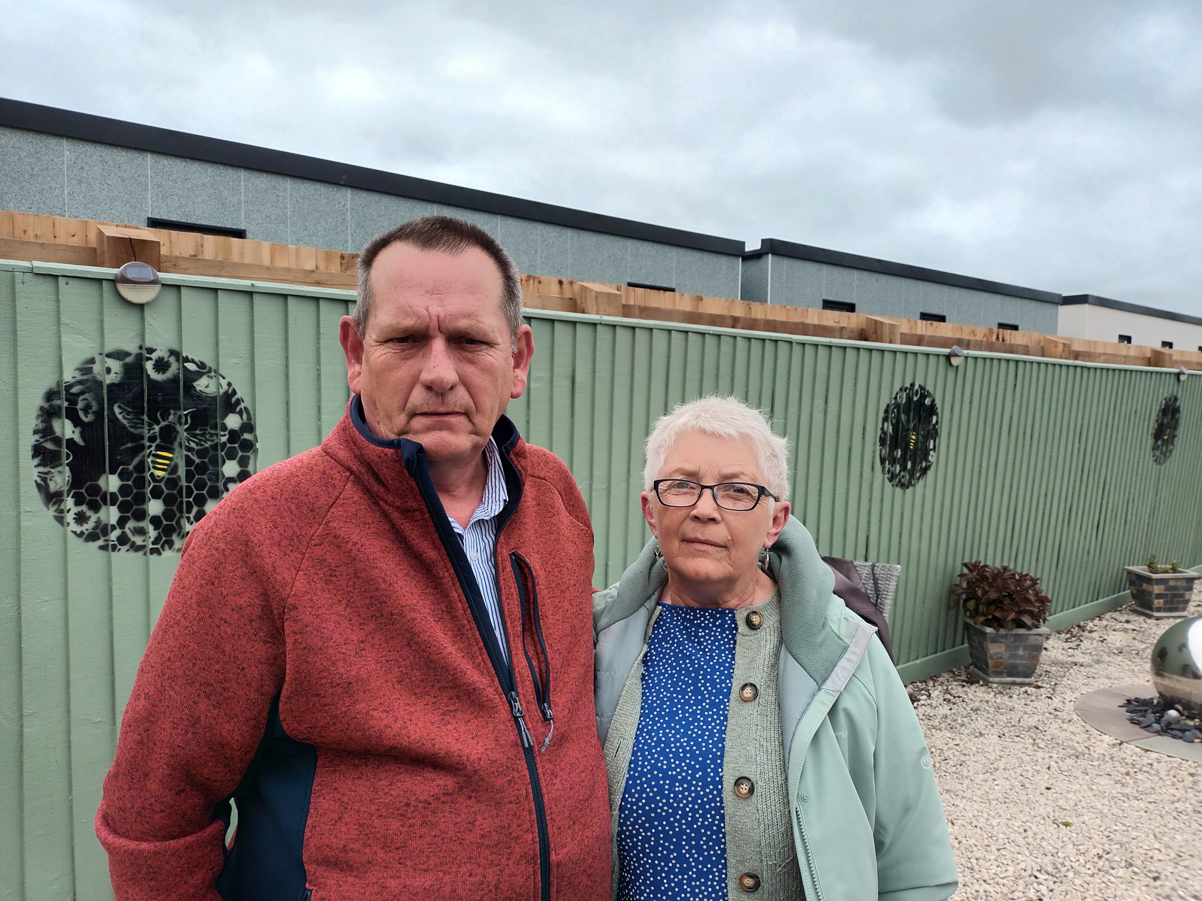 Glyn and Joselyn Cheshire fear the pressure on local services if people start moving into the portable homes. 