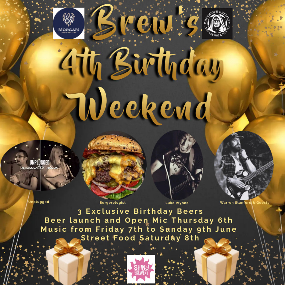 Brew's Big 4th Birthday Weekend Extravaganza at Brew, 106B Market Street, Ashby-de-la-Zouch