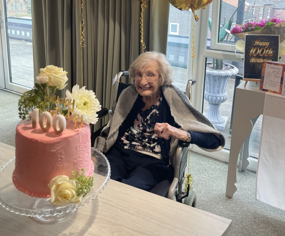 Elsie Shackcloth, believed to be the oldest female in Stockport, shared her secrets to a long life on her 100th birthday (Image - Philosophy PR)