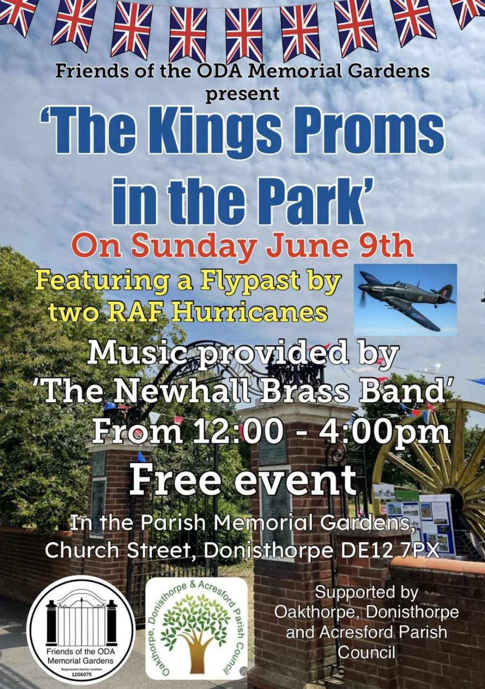 The King's Proms in the Park at the Parish Memorial Gardens, Donisthorpe, near Ashby de la Zouch