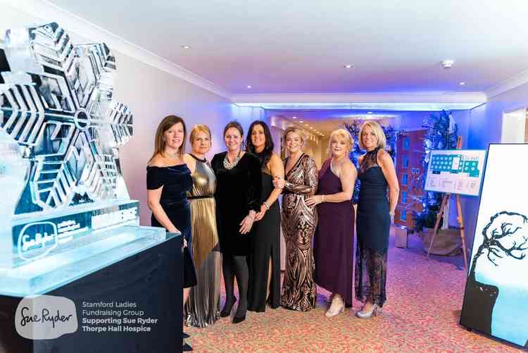 The Stamford Ladies Fundraising Committee, who have raised £35,000 for Sue Ryder Thorpe Hall Hospice through an Ice Ball. Please note this photo was taken in February 2020 at the ball, before the coronavirus pandemic.