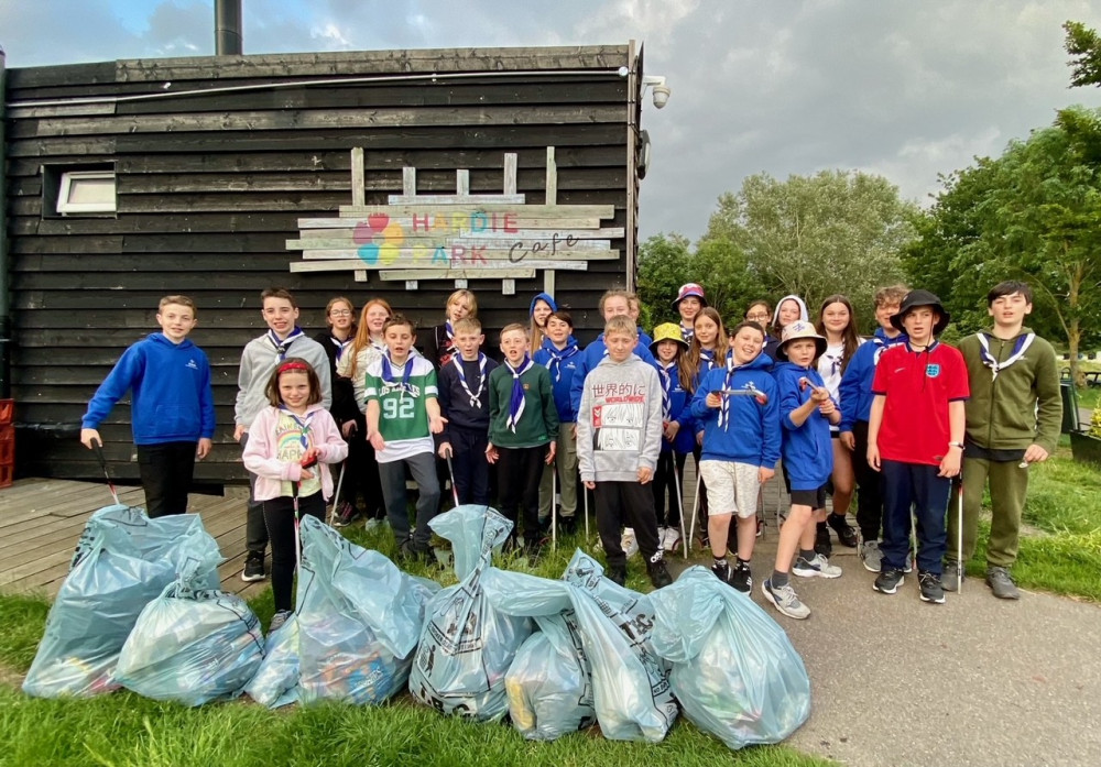 The scouts at Hardie Park.