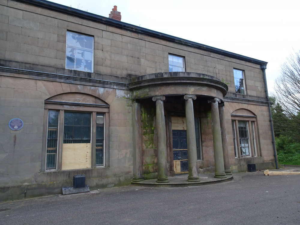 Woodbank Hall was reportedly damaged by vandals, leaving debris and smashed windows at the Grade II listed building (Image - Declan Carey LDRS)