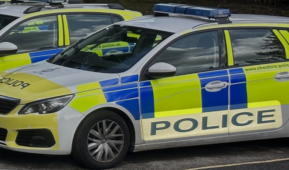 A Cheshire Police car in Macclesfield. 