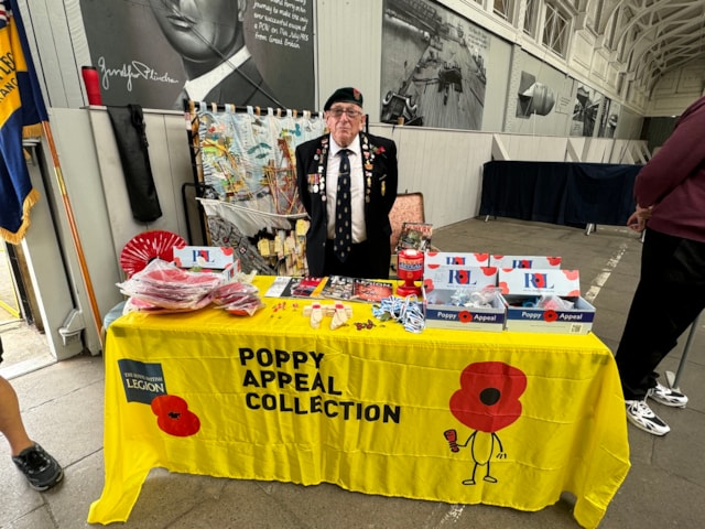 The Poppy appeal desk at the Tilbury event.