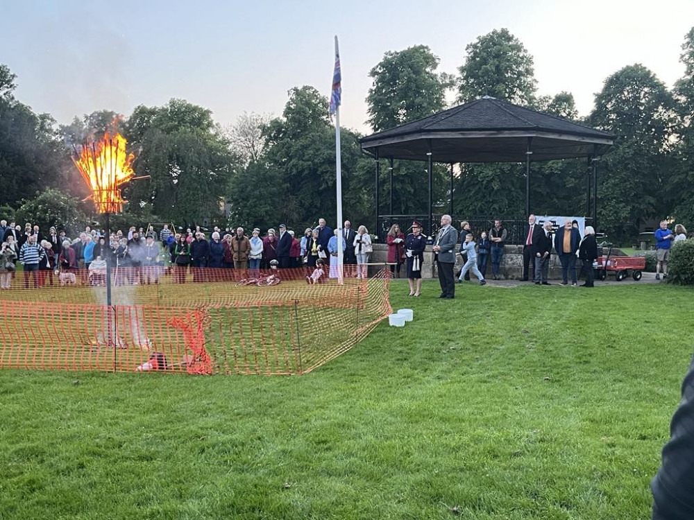 The Cutts Close beacon lighting, 6 June 2024. Image credit: Nub News. 