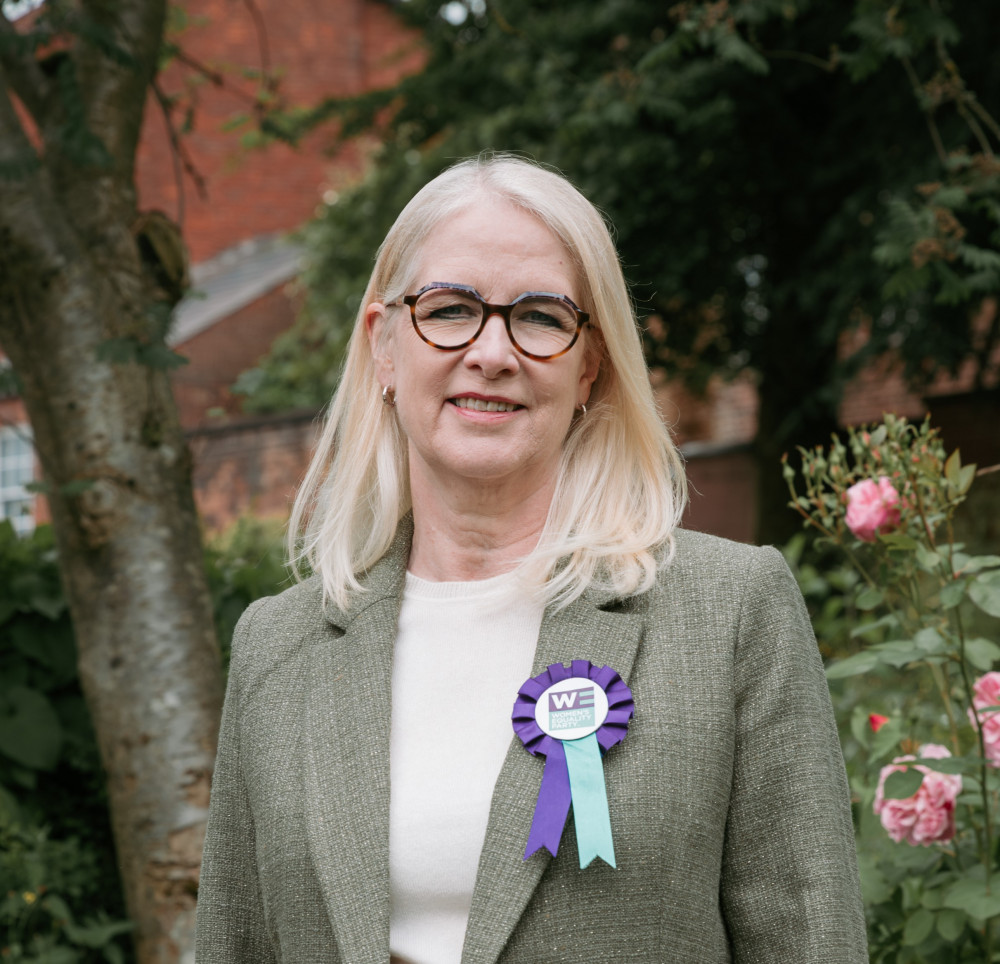 The Women’s Equality Party has announced local activist and town Councillor Kay Wesley will be standing for Congleton in the 2024 General Election (Women’s Equality Party).