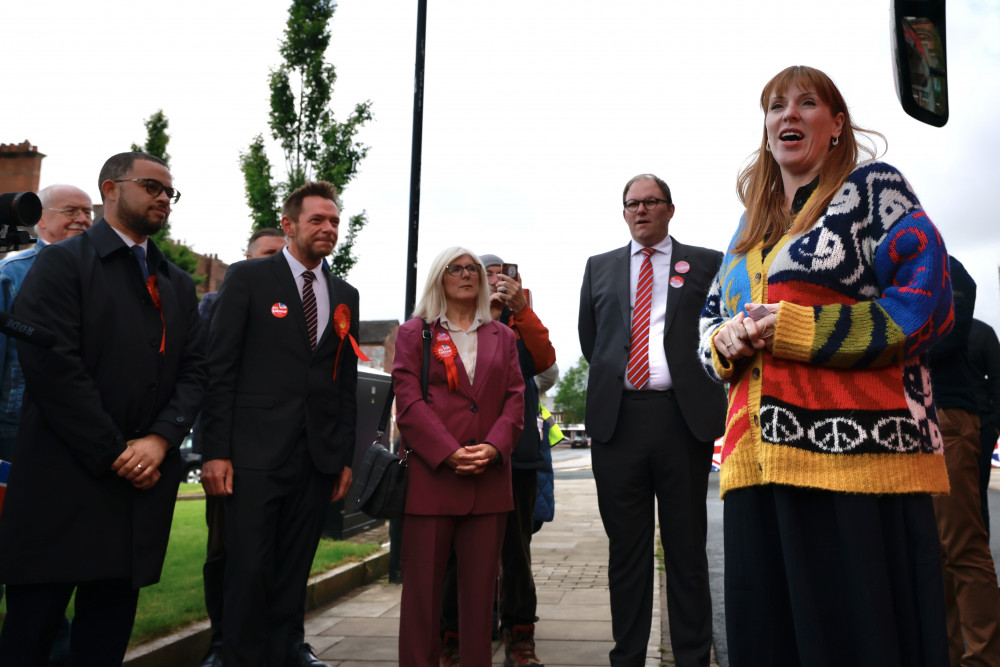 Labour deputy leader Angela Rayner paid an election campaign visit to Stoke-on-Trent aboard the party's battle bus (Pete Stonier).