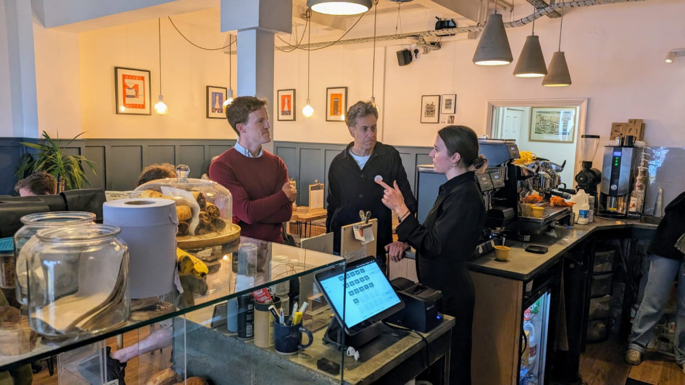 Ed Miliband was in Hitchin on Monday 10 June (image supplied)