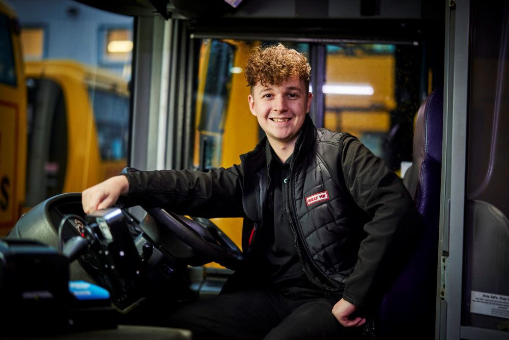 Meet Tobi, the bus enthusiast from Stockport who has qualified as a bus driver aged just 19 (Image - Belle Vue)