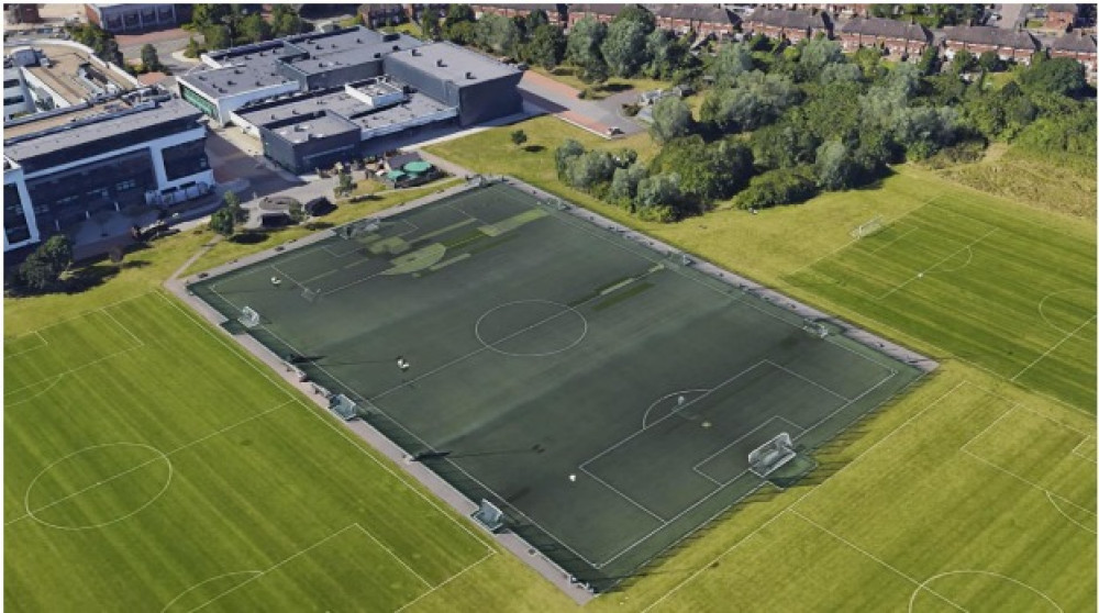 The pitch currently cannot be used due to the level of repairs needed (Image via planning application).