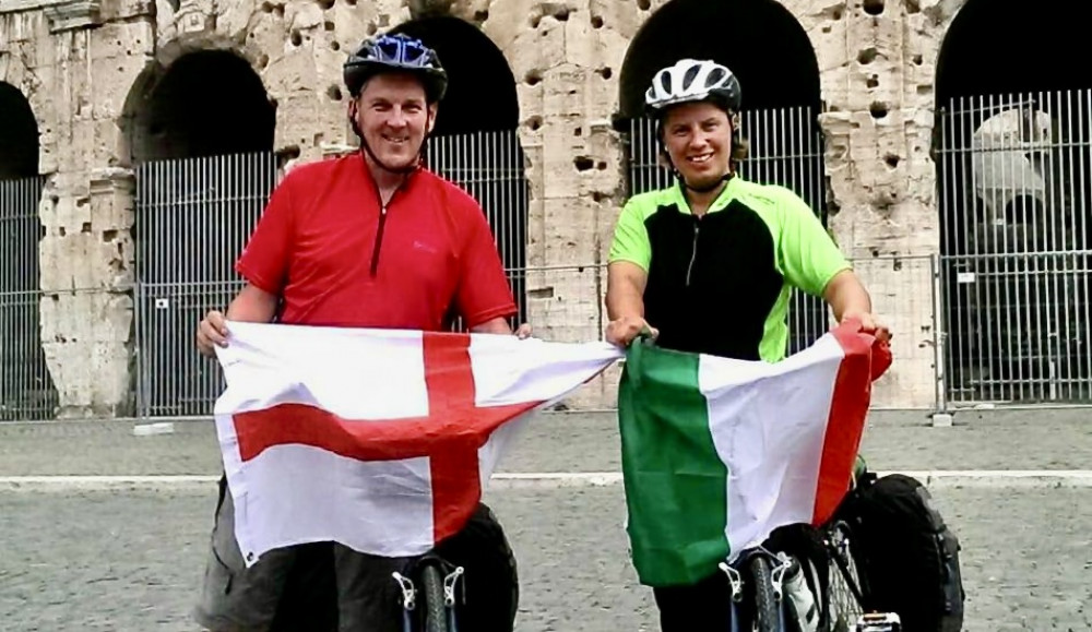 Richard and Ange Bebbington will be cycling from Rome to Ashby in August. Photo: Supplied