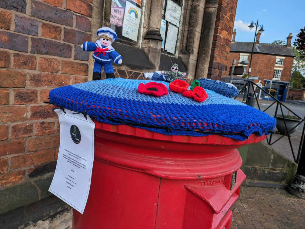 A military themed post box topper is in front of the Literary Institute in Hightown. (Photo: Nub News)