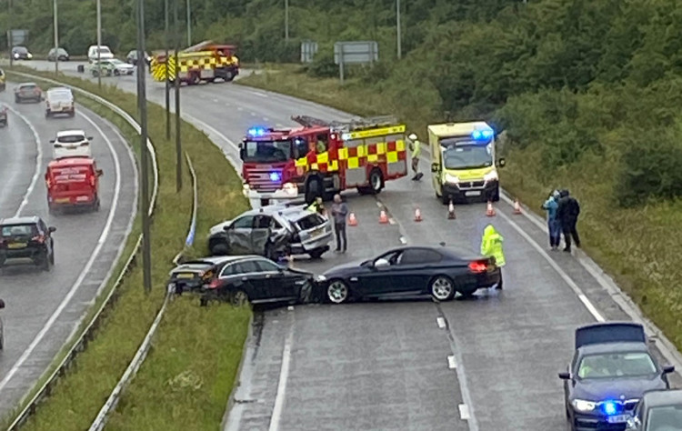 Thurrock Council officers suggest crashes like this on the A13 eastbound, might be avoided if a message board is put up. 