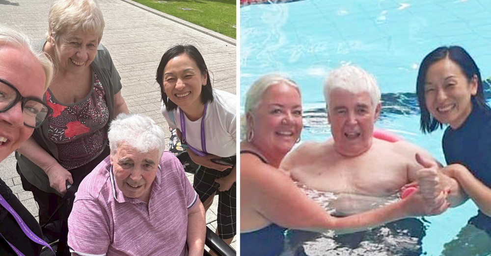 Stockport resident and former serviceman Mike has rediscovered his passion for swimming, while living with Parkinson's disease (Images - CareYourWay)