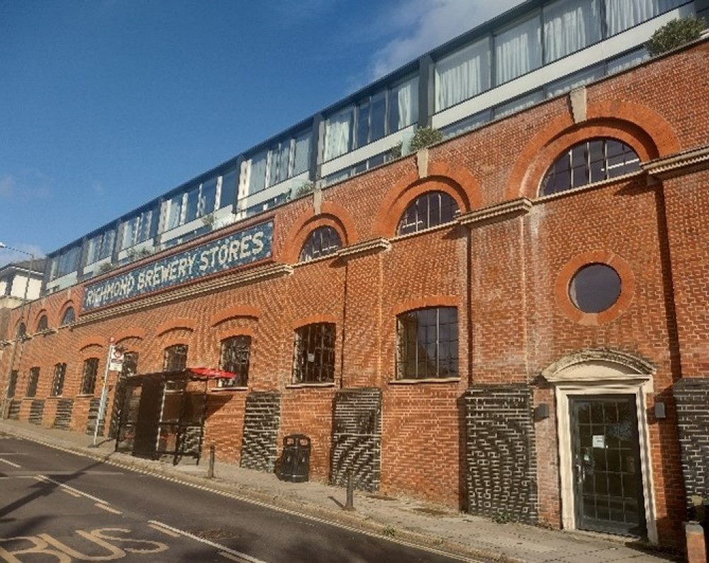 The Richmond Brewery Stores has been turned into flats and offices (image via Richmond Council)