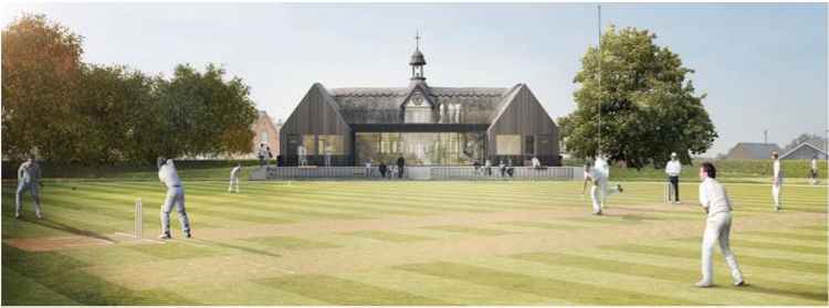 The cricket pavilion as proposed