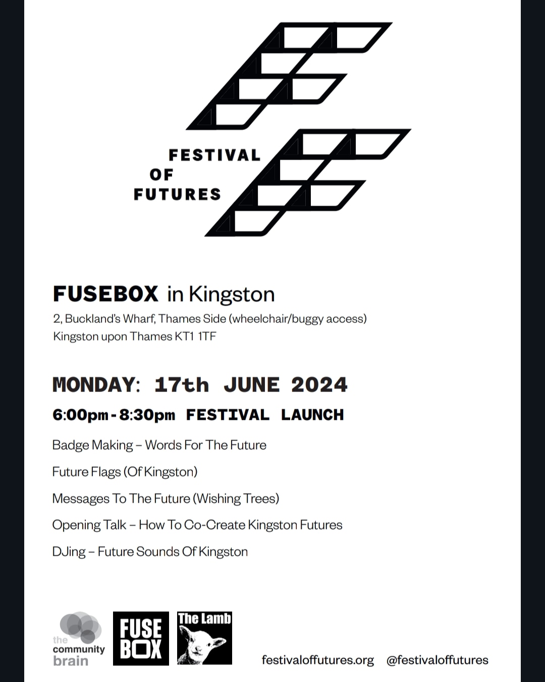 Events today, Monday 17 June. (Photo: Festival of Futures)