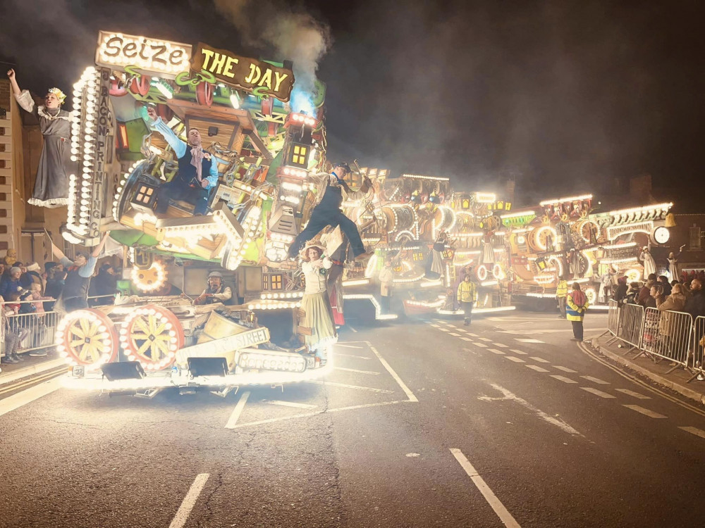 A cart from last year's carnival 