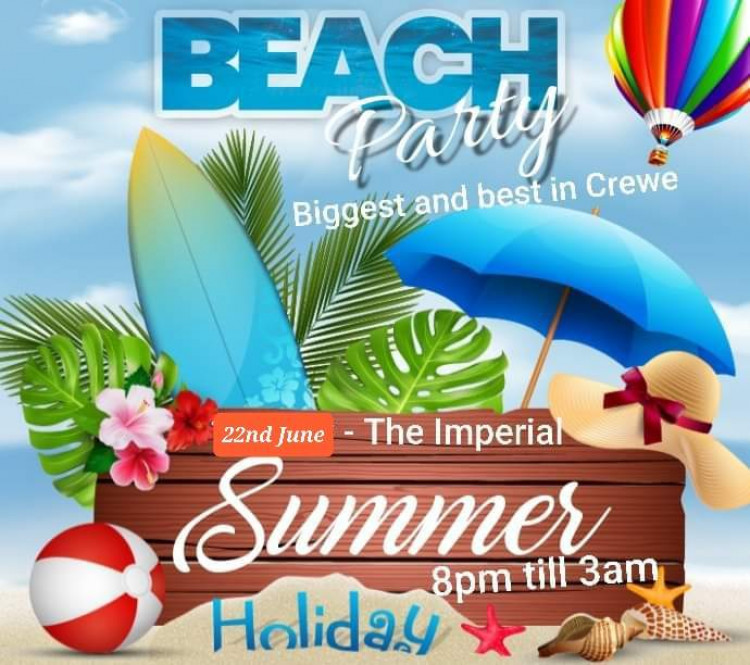 A special Beach Party is being held at The Imperial on Saturday 23 June.