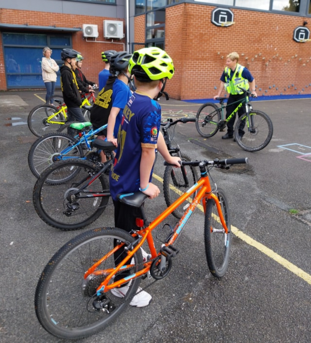 Police also ran workshops for children teaching them the importance of safe cycling. (Photo: Cheshire Police) 