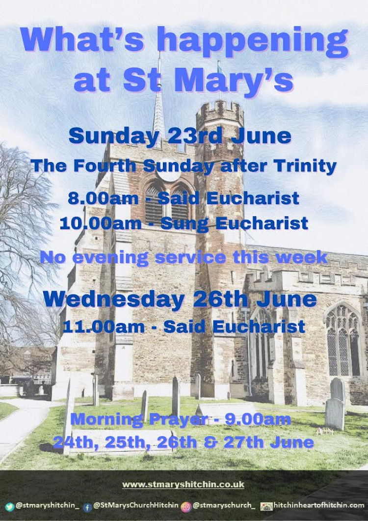 St Mary's Church, weekly services and opening times 