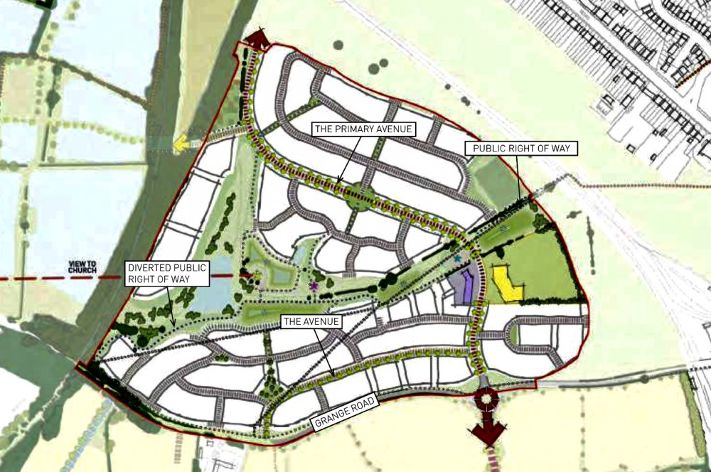 A plan of the section of the development to the north of Grange Road - which already had outline planning permission. Image: North West Leicestershire District Council