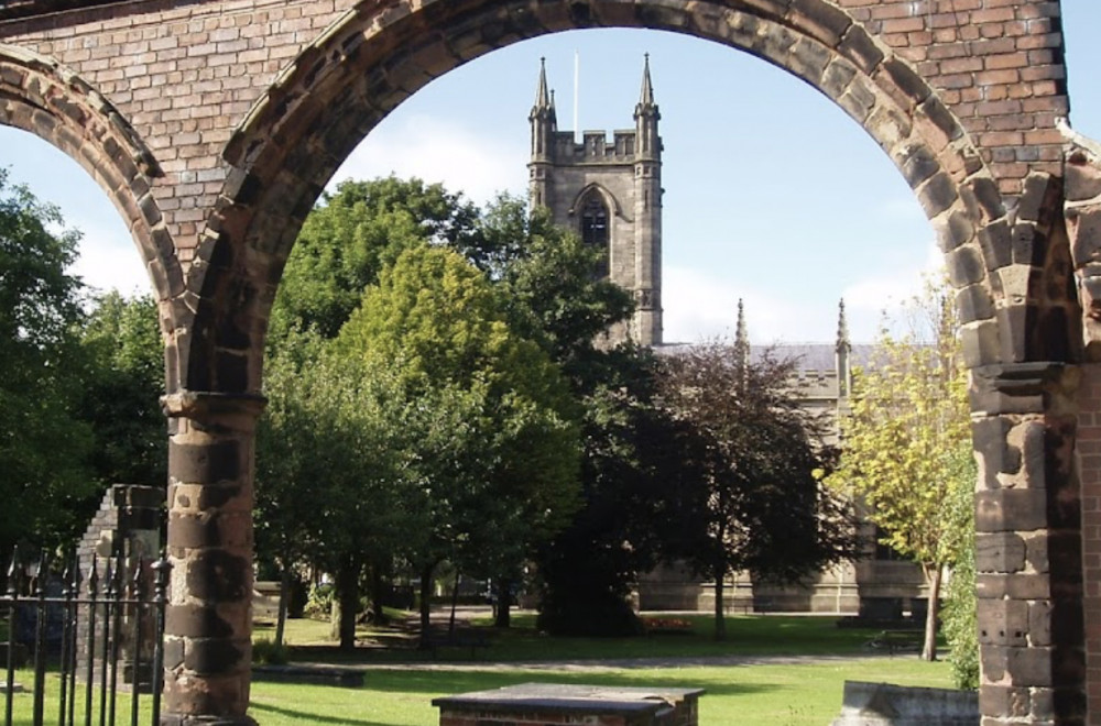 Police and paramedics were called to Stoke Minster, Glebe Street, yesterday afternoon (Google).