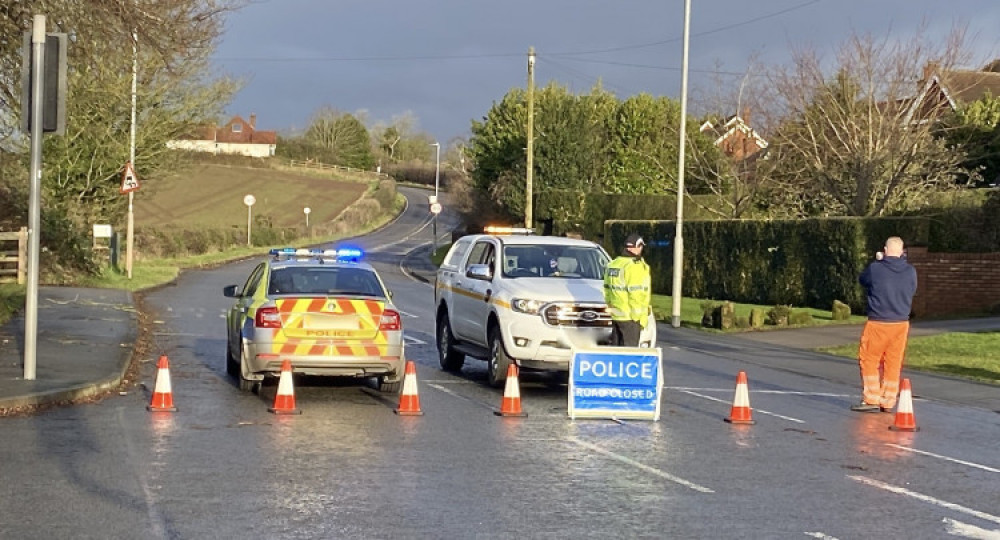 The road was closed by police following the incident last December. Photo: Ashby Nub News