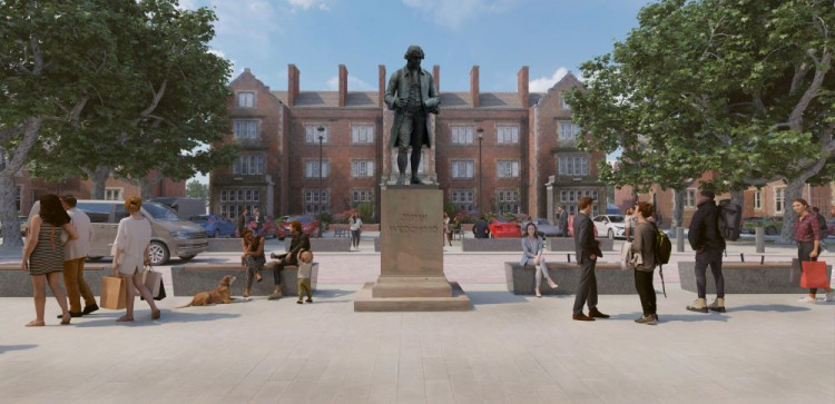 The Josiah Wedgwood statue on Station Road is set to be removed, restored and replaced in a new location (Stoke-on-Trent City Council).