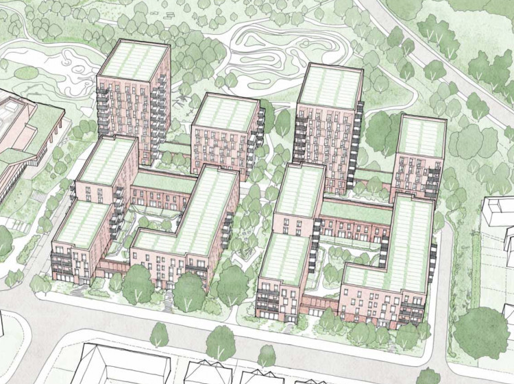 Ealing Council want to build 295 new homes next to the new Gurnell Lesiure Centre (credit: Planning application via Ealing Council).