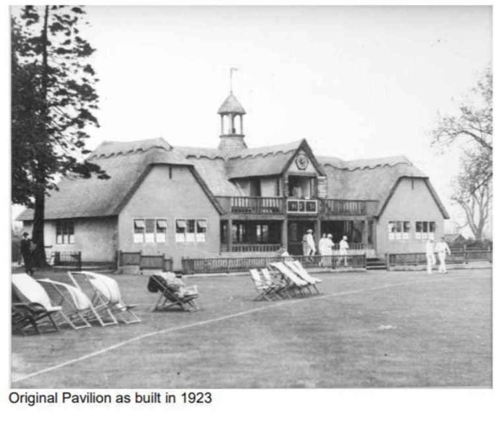 The cricket pavilion in 1923