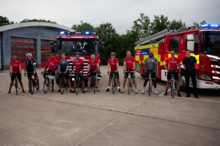 The fundraising heroes will head to all 29 Herts fire stations (image via HCC)