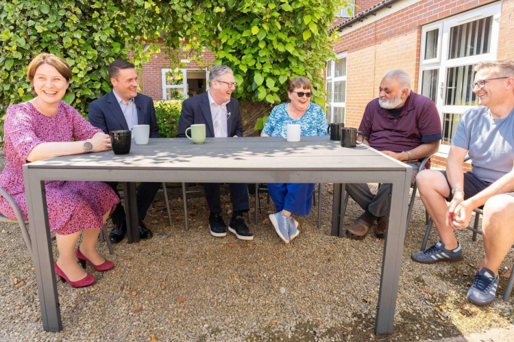 Labour leader Sir Keir Starmer at Long Lane Surgery in Coalville. All photos: The Labour Party